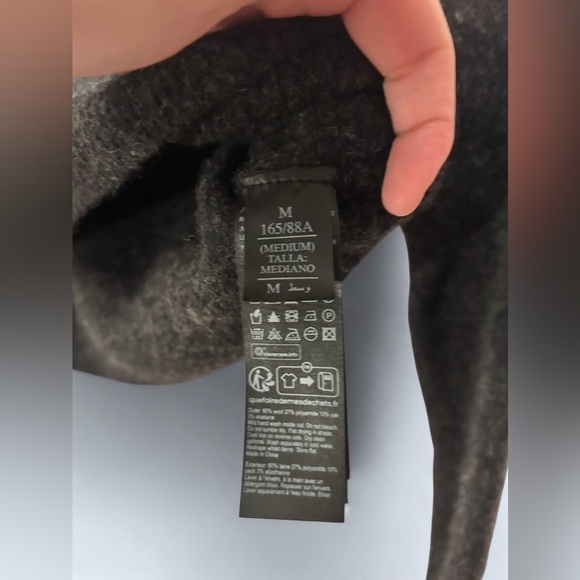 AllSaints Cropped Gray Wool Knit Sweater | Size Medium - Picture 6 of 8